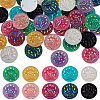 40Pcs 10 Colors Paw Print Resin Sew on Rhinestone RESI-FG0001-07-1