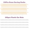 150Pcs Brass Earring Hooks KK-DC0002-43-3