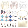 DIY Aviation Theme Bangle Making Kits DIY-SC0011-02-1