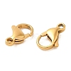 Ion Plating(IP) 304 Stainless Steel Lobster Claw Clasps Hand Polished STAS-AB13-G-01-2