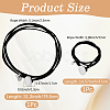 2Pcs 2 Styles Alloy Rectangle PU Leather Layered Cord Choker Necklaces for Women NJEW-CL0001-34B-2