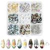 80Pcs 8 Colors Electroplate Transparent Glass Beads EGLA-FS0002-65-1