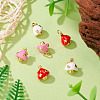 6Pcs 3 Colors Brass Enamel Charms KK-TA0002-64-5