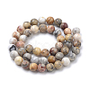 Natural Crazy Lace Agate Round Bead Strands G-E334-6mm-20-2