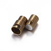 Brass Locking Tube Magnetic Clasps KK-MC077-AB-2