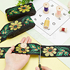 Ethnic Style Flower Pattern Polyester Ribbon OCOR-WH0047-47-5