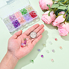 250Pcs 10 Colors Frosted Spray Painted Glass Beads GLAA-YW0005-42-3
