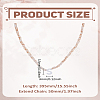 1Pc Glass Rondelle Beaded Necklaces NJEW-LP0007-23S-2