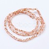 Electroplate Glass Beads Strands EGLA-F121-HR-B04-2