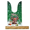 60Pcs 3 Colors Christmas Theme Rabbit Shaped Candy Plastic Bags ABAG-FS0001-05-5