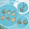 12Pcs 6 Styles Brass Pendants KK-AR0004-68-3