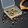 120Pcs 3 Size PVD Vacuum Plating Brass Round Spacer Beads Set KK-LS0001-11G-4