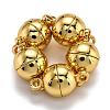 Rack Plating Brass Magnetic Clasps with Loops KK-F801-02B-G-1
