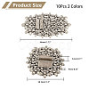 10Pcs 2 Colors Oval Floral Alloy Display Base ODIS-CA0001-17-2