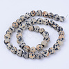 Natural Dalmatian Jasper Beads Strands X-G-Q462-6mm-05-2