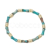 2Pcs 2 Styles Synthetic & Natural Imperial Jasper Beads Stretch Bracelets Sets BJEW-JB12073-3