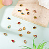 20Pcs 10 Colors 304 Stainless Steel Micro Pave Cubic Zirconia Charms STAS-TA0002-92-6