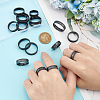 18Pcs 9 Size 201 Stainless Steel Grooved Finger Ring for Men Women STAS-UN0045-60B-EB-4