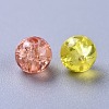Baking Paint Crackle Glass Beads DGLA-X0006-6mm-12-3