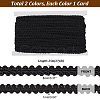 2 Cards 2 Colors Polyester Braided Lace Trim OCOR-PH0002-53-2