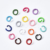 Spray Painted Iron Open Jump Rings X-IFIN-T017-04B-2