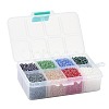 FGB 200G 8 Colors 12/0 Grade A Round Glass Seed Beads SEED-JP0010-02-2mm-6
