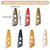 70Pcs 7 Colors 2-Hole Wood Buttons BUTT-GF0004-20-2