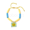 MIYUKI Glass Seed Rectangle Charm Bracelet BJEW-MZ00037-05-1