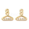 Brass Micro Pave Cubic Zirconia Hanger Charms KK-A281-16G-1