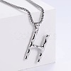 Minimalist chic collarbone necklace with 26 English letters design LW4134-34-1