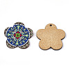 Printed Basswood Pendants WOOD-S045-018E-2