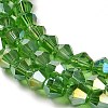 Transparent Electroplate Glass Beads Strands EGLA-A039-T2mm-B03-3
