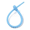 Heart Shape Silicone Cable Zip Ties AJEW-C034-02C-3