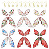 DIY Christmas Theme Epoxy Resin Wing Dangle Earring Kits DIY-TA0010-31-1