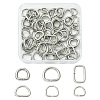 60Pcs 6 Styles 304 Stainless Steel D Rings STAS-CJ0003-36-1