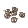 Tibetan Style Alloy Compass Pendants TIBEP-S272-AB-FF-1