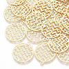 Brass Filigree Pendants X-KK-G378-10G-1
