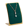 Stainless Steel Cambered Back Single Necklace Display Stands ODIS-WH0099-220B-1