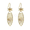 Eco-Friendly Horse Eye Iron Pendants Dangle Earrings EJEW-PH01401-02-1