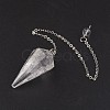 Natural Quartz Crystal Hexagonal Pointed Dowsing Pendulums X-G-G956-D10-FF-2