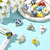 15Pcs Handmade Porcelain Pendants PALLOY-YW00126-4