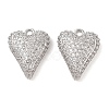 Brass Micro Pave Clear Cubic Zirconia Pendants KK-S388-01P-02-1