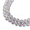 Electroplate Transparent Glass Beads Strands EGLA-N002-34B-C06-3