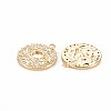 Brass Micro Pave Clear Cubic Zirconia Pendant Settings for Enamel KK-S356-704-2
