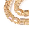 Electroplate Glass Beads Strands EGLA-R030-6x6mm-03-3