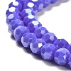 Electroplate Opaque Glass Beads Strands EGLA-A035-P6mm-A07-3