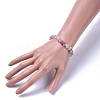 Natural Mixed Stone Chip Stretch Bracelets BJEW-JB04490-4