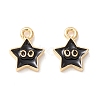Rack Plating Eco-friendly Brass Enamel Charms KK-D073-01G-02-NR-2