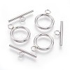 Tarnish Resistant 304 Stainless Steel Toggle Clasps STAS-F188-30G-1