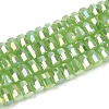 Electroplate Imitation Jade Glass Beads Strands EGLA-N022-09A-D02-1